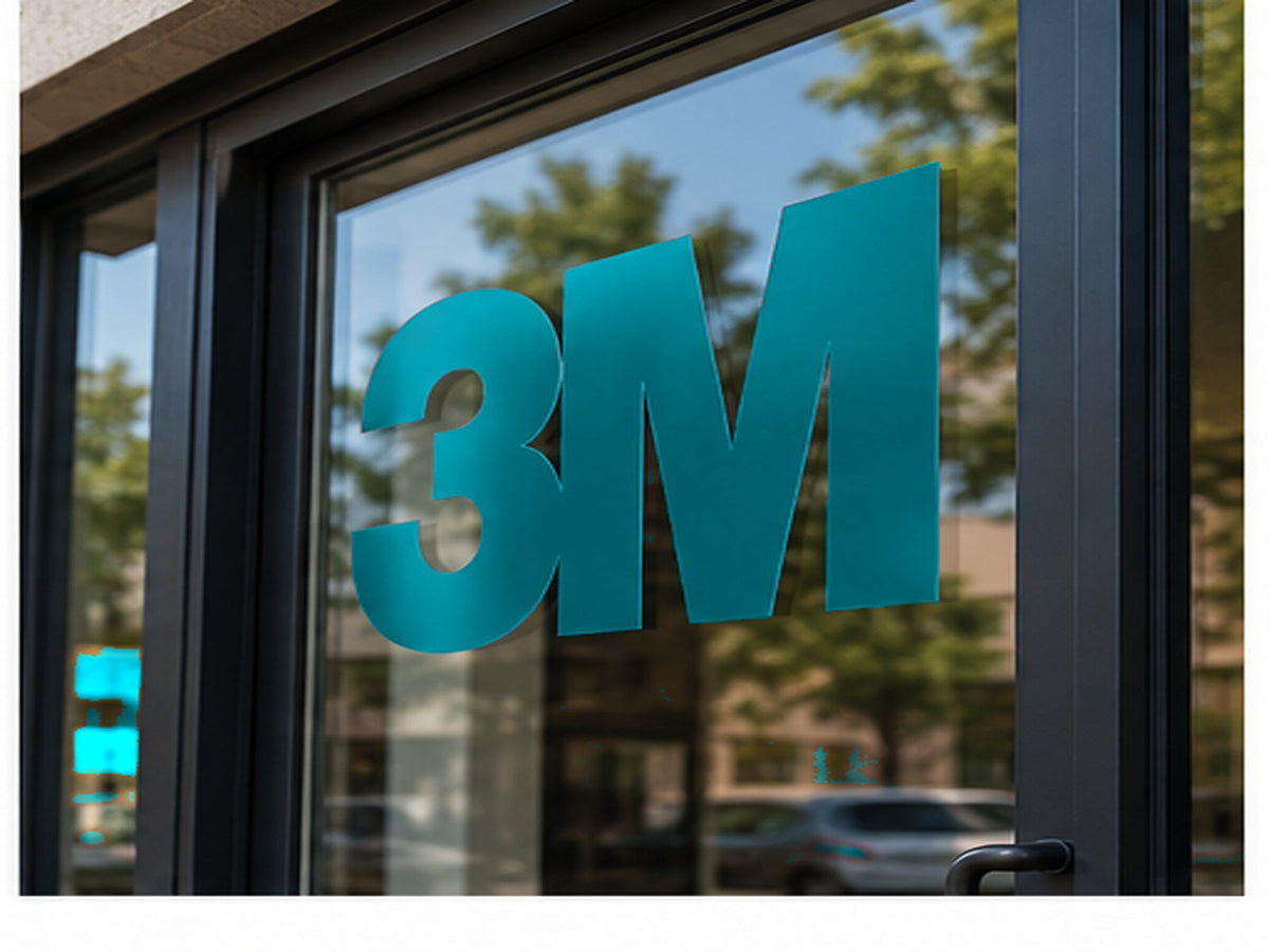 3M 180mC Controltac Graphic Film with Comply – Teal window graphic application