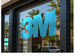 3M Scotchcal 7725 ElectroCut Cast Vinyl - Peacock Blue 077 storefront window application