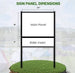 Double Stake Sign Frame 18" × 24" with 6" × 24" Bottom Rider