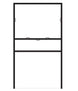 Double Stake Sign Frame 18" × 24" with 6" × 24" Bottom Rider
