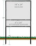 Double Stake Sign Frame 18" × 24" with 6" × 24" Bottom Rider