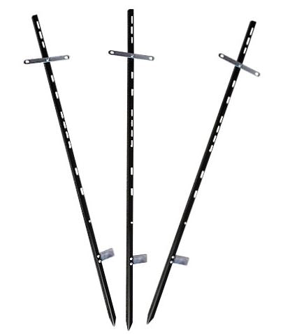 48" Stepper Stake Black – Heavy-Duty Angle Iron Sign Stake