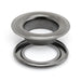 Metallic washer on a white background