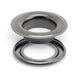 Metallic washer on a white background