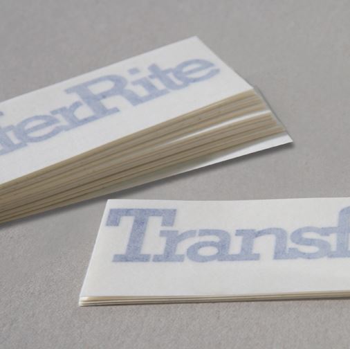 Transfer paper with 'LetterRite' and 'Transf' branding on a gray background