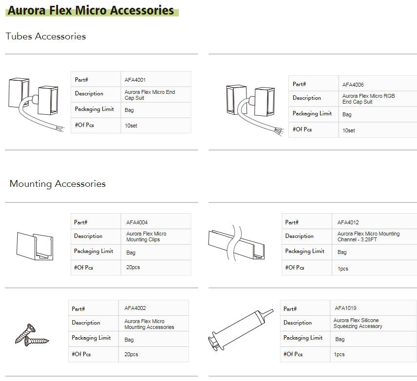 Aurora Flex Micro Accessories