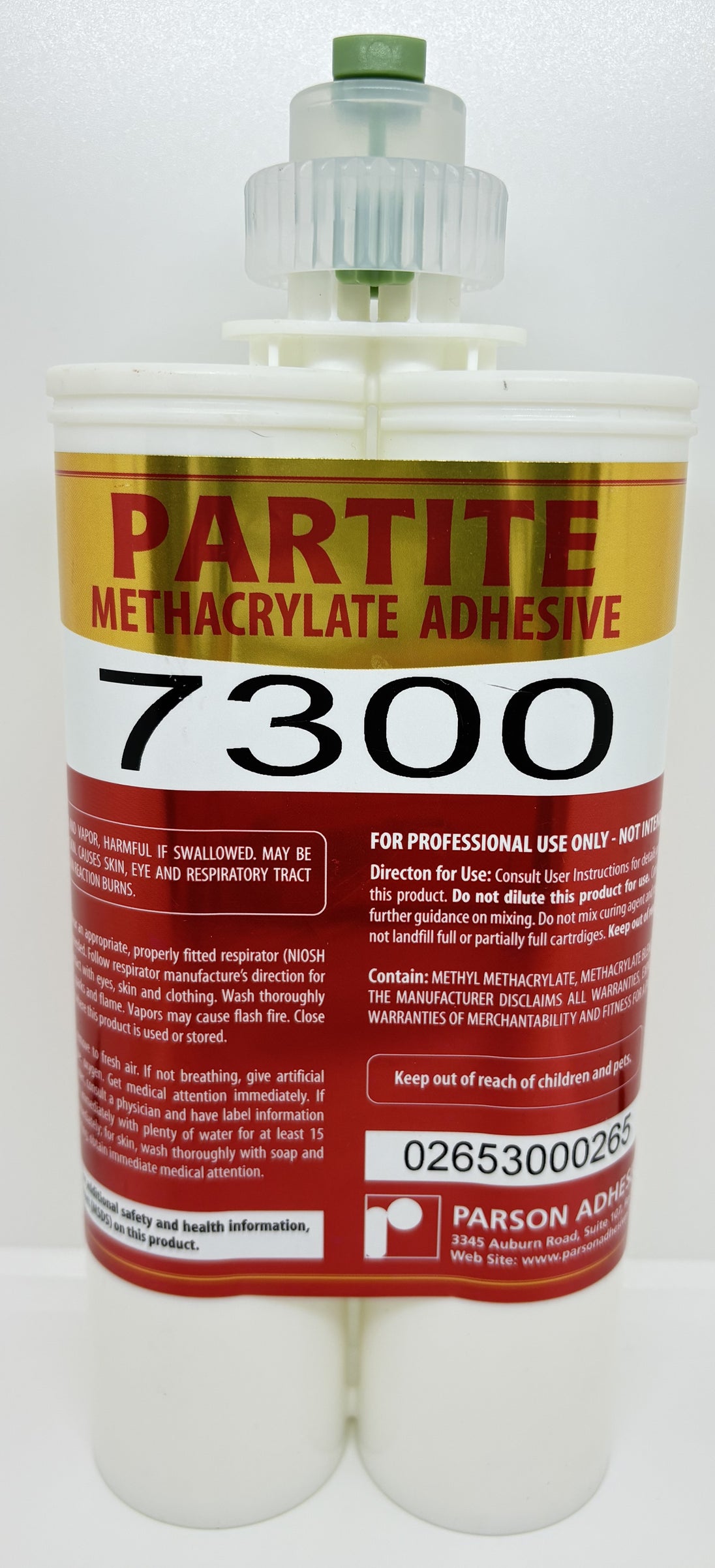 Partite Methacrylate Adhesive 7300 container on a white background