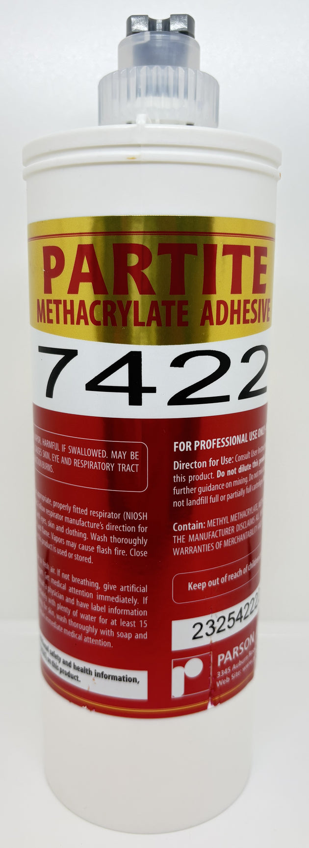 Partite Methacrylate Adhesive 7422 container on a white background