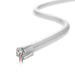 White LED strip light on a white background