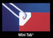 Red and blue mat with a white rope and 'Mini Tab' logo on a blue background