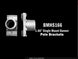 Two metal pole brackets with 'BMHS166' text on a black background