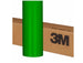 Green roll of 3M vinyl wrap on a cardboard box with 3M branding.