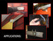 Collage of a tool being used on various surfaces with 'APPLICATIONS:' text.