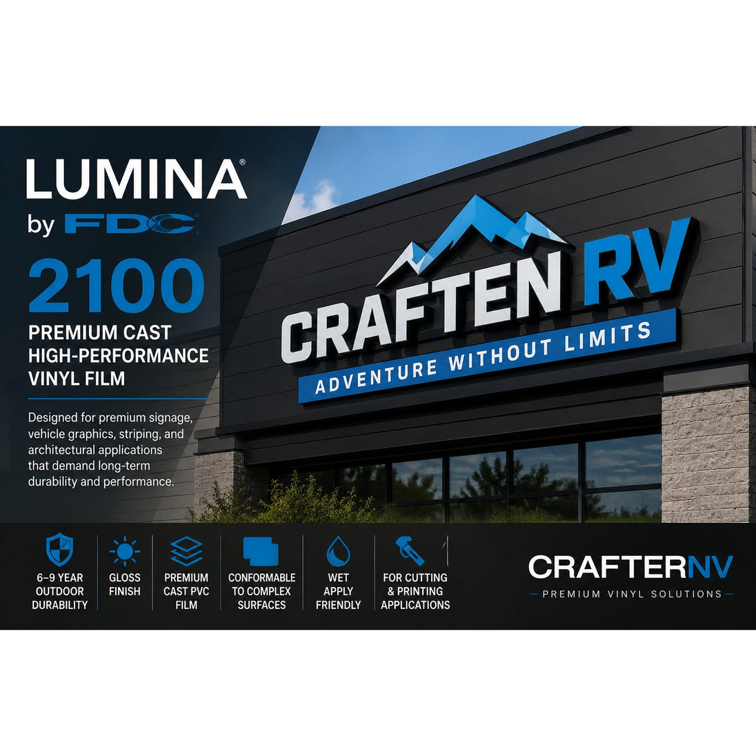Lumina 2100 - Illustrative architectural signage application