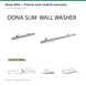 G2G Oona Slim 18W LED wall washer — manufacturer technical reference or illustrative architectural application