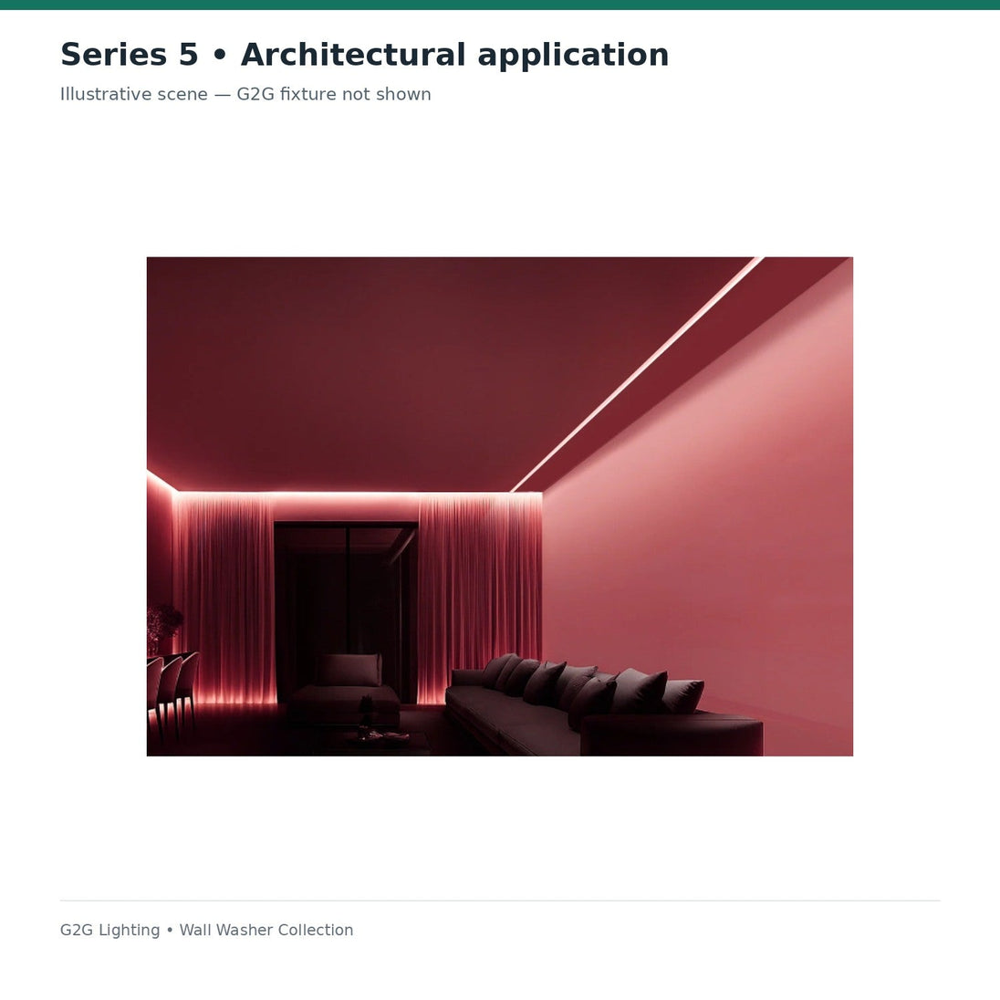 G2G Series 5 20W LED wall washer — manufacturer technical reference or illustrative architectural application
