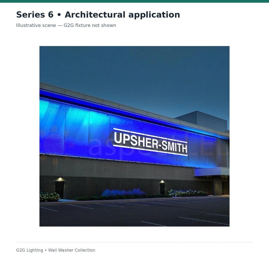 G2G Series 6 LED wall washer 20W — manufacturer specification or architectural application illustration