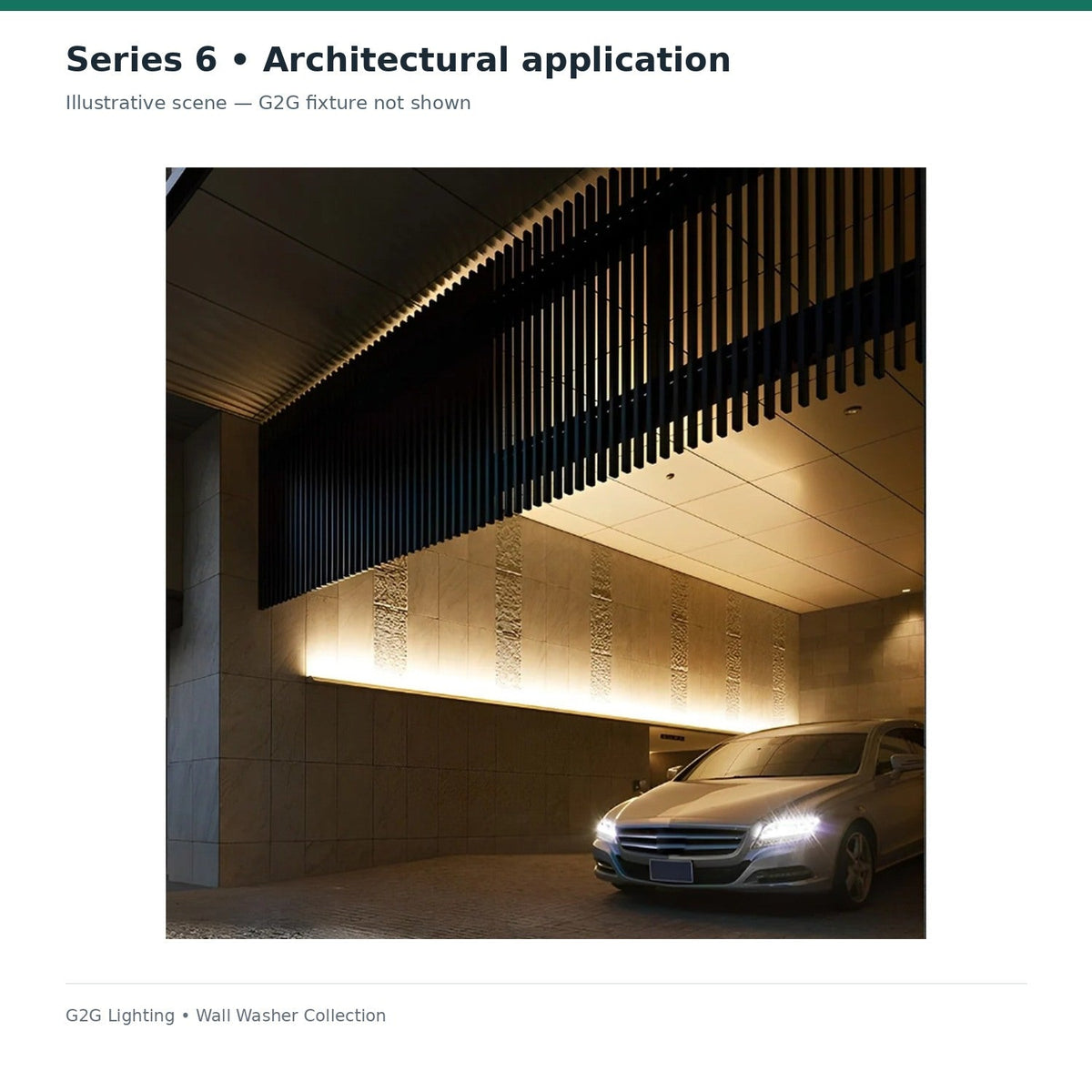 G2G Series 6 LED wall washer 36W — manufacturer specification or architectural application illustration