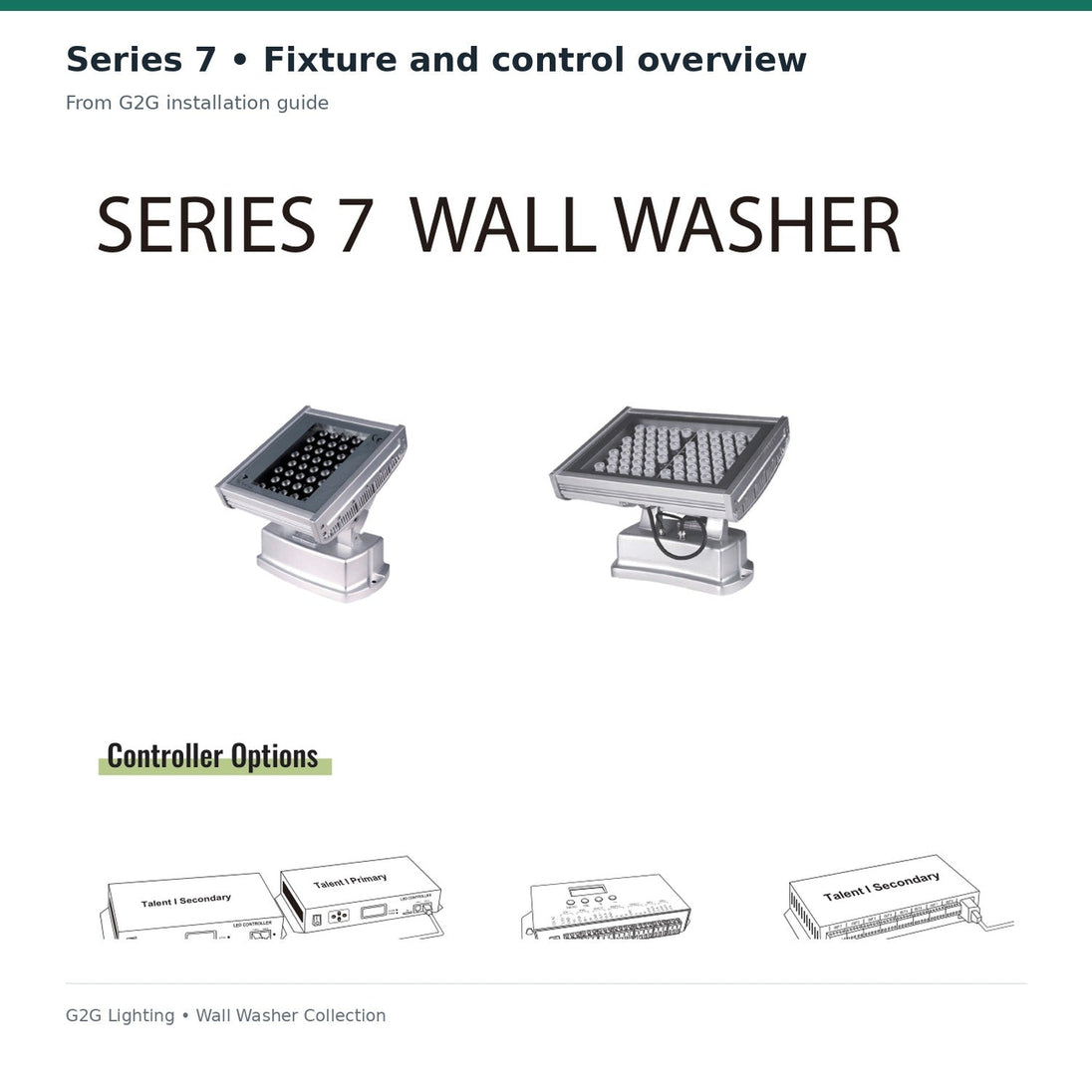 G2G Series 7 architectural LED wall washer, 40W — manufacturer product or installation reference image 03