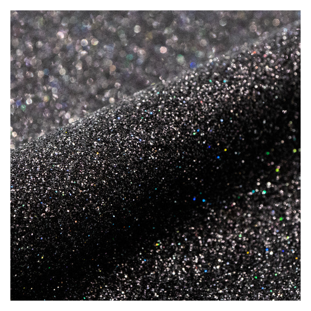Siser Glitter Galaxy Black heat transfer vinyl texture