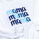 Multicolor Siser Glitter apparel design on a white sweatshirt; application example