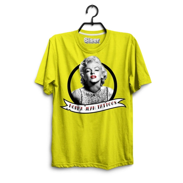 Siser ColorPrint Easy printable HTV application example on a yellow shirt; garment not included