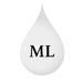 A white teardrop-shaped droplet icon with the black text 'ML' centered on it, shown on a plain white background.