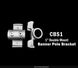 CBS1 1" Double Mount Banner Pole Bracket on a black background