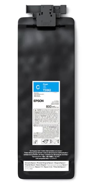 Epson ink cartridge with label on a white background