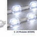 Current Tetra Atom 24V 6500K LED sign modules illuminated