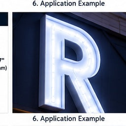 Current Tetra LT Stick 24V double-sided 7100K LED lighting application for illuminated signage