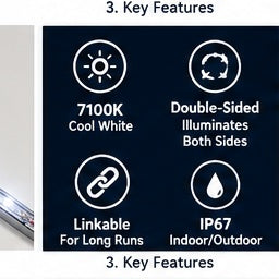 Current Tetra LT Stick 24V double-sided 7100K LED sign stick key features