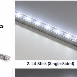 Current Tetra LT Stick 24V single-sided 7100K LED sign stick illuminated