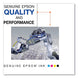 Advertisement for Epson ink with a robotic arm and text about quality and performance.