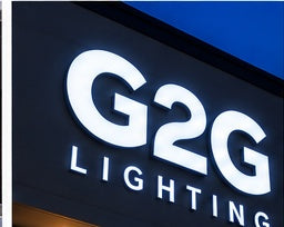 G2G QIS Anpro LED modules in a finished illuminated sign application