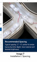 G2G United II LED module installation and spacing example