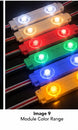 G2G WOW II ECO LED module color range — Red listing