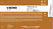 V-Bond UV Gloss Ink packaging with product details on a brown background