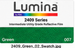FDC Lumina 2409 Green reflective vinyl color swatch illustration; verify against manufacturer sample