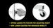Illustration of a spring-loaded pin feature and larger casters on a black background.