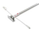 A white linear LED light bar with a silver metal mounting bracket and a red accent ring, shown on a plain white background.