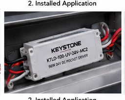 Keystone KTLD-100-UV-24V-MC2 96W 24V pocket LED driver installed application