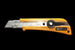 Olfa cutter knife with orange handle on a black background