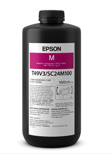 Epson ink bottle with label on a white background