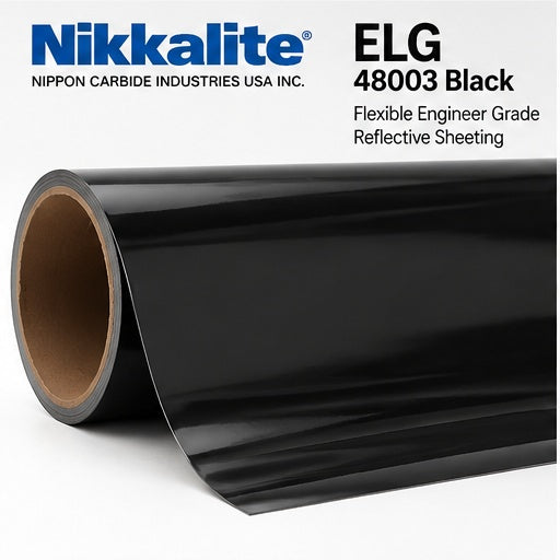 Nikkalite ELG 48003 Black Flexible Engineer Grade reflective sheeting roll