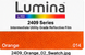 FDC Lumina 2409 Orange reflective vinyl color swatch illustration; verify against manufacturer sample
