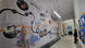 Large educational wall mural printed on Drytac ReTac Textures Linen
