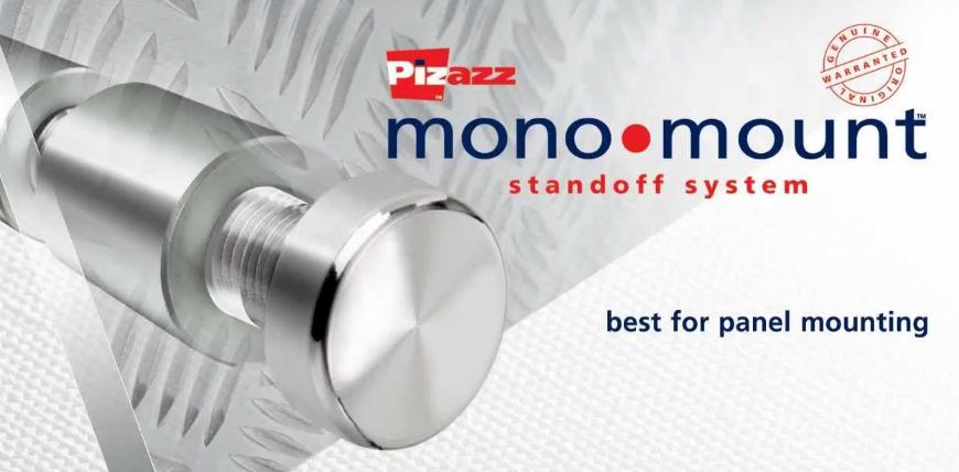 Pizazz Aluminum Mono-Mounts Natural X-Large 1" A&E 2-Pk