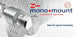 Pizazz Aluminum Mono-Mounts Natural X-Large 1" A&E 2-Pk