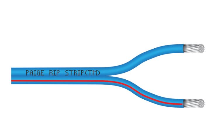 PAIGE ELECTRIC COMPANY Paige Plus Rip Strip LED Wire 2/C 18AWG Blue